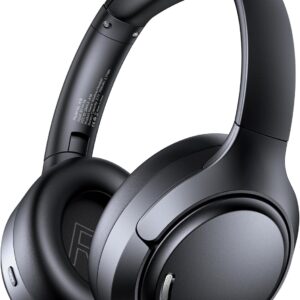 TAGRY Hybrid Active Noise Cancelling Headphones 120Hrs Playtime ENC Clear Call Bluetooth Headphone Over Ear Wireless Headphones Hi-Res Audio ANC Headset with Low Latency Mode for Game Travel Home PC
