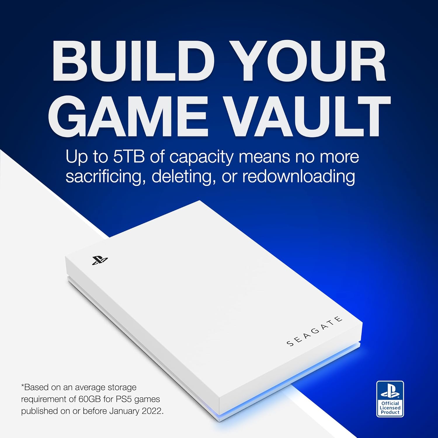 Seagate Game Drive for PlayStation® Consoles 5 TB External Hard Drive - USB 3.2 Gen 1, Officially-License (STLV5000100) - Image 7