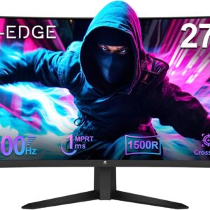 Z-Edge 27 inch Curved Gaming Monitor, FHD 1080P 300Hz 280Hz 240Hz Curved Monitor 1500R Computer Monitor, MPRT 1ms Monitor, 16.7M Colors, UG27S 2X DP 1.4 Ports and 2X HDMI 2.0 Ports