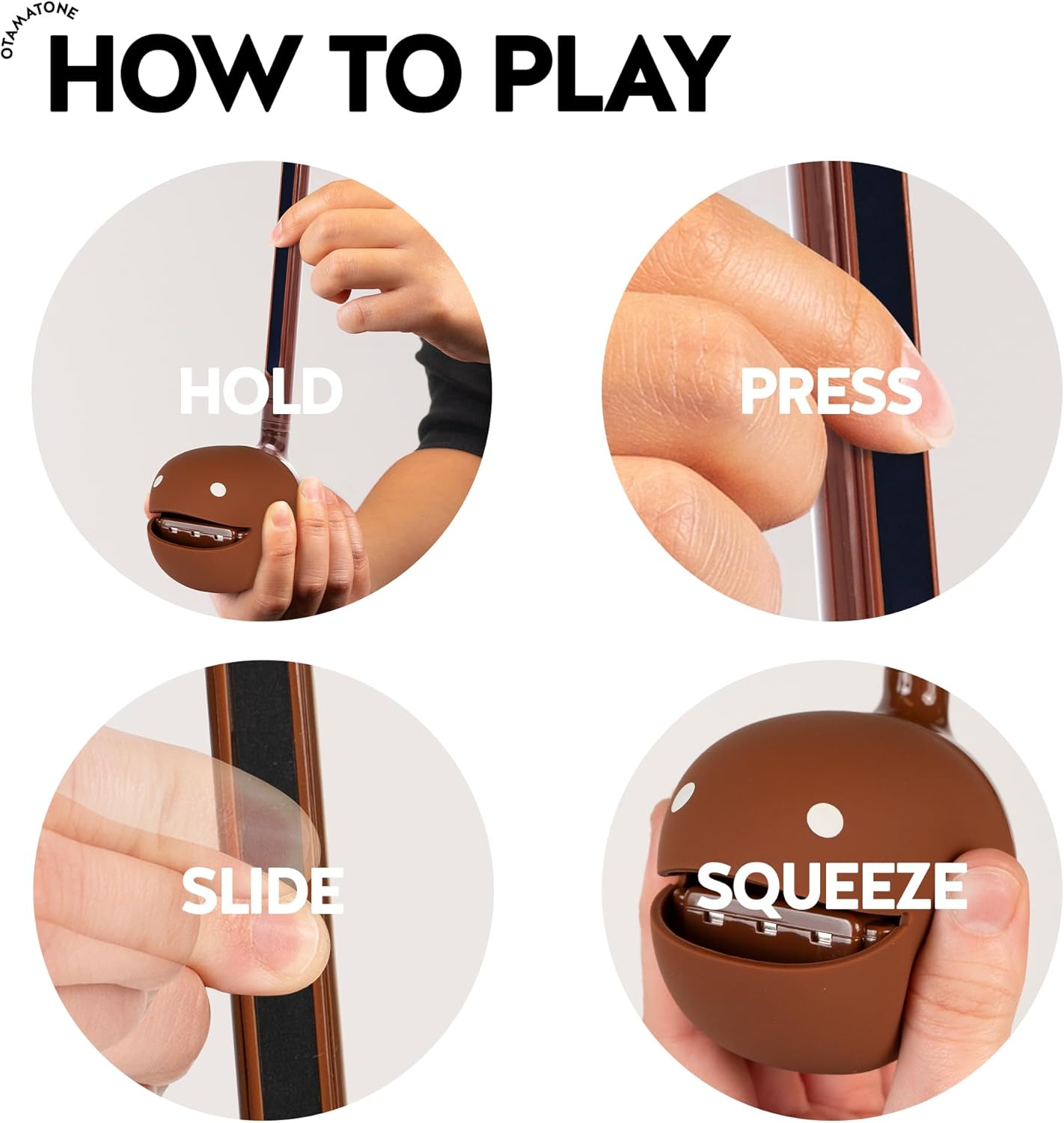 Otamatone Japanese Electronic Musical Instrument Portable Music Synthesizer from Japan by Maywa Denki Studio Award Winning, Educational Fun Gift for Children, Teens & Adults - Chocolate - Image 2