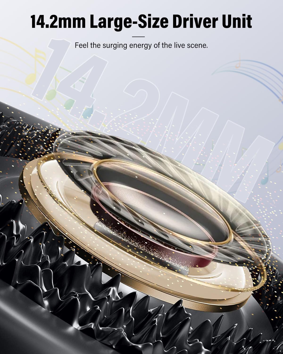 Wireless Earbuds, Bluetooth 5.4 Headphones Bass Stereo, Ear Buds with Noise Cancelling Mic, IP7 Waterproof in Ear Earphones, 36H LED Display Bluetooth Earbuds for Laptop Pad Phones Sports, White - Image 2