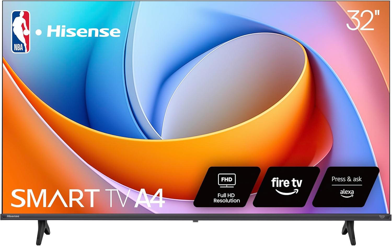 Hisense 32-Inch Class A4 Series FHD 1080p Smart Fire TV (32A4NF, 2025 Model) - DTS Virtual: X, Slim Bezel Design, Alexa Built in