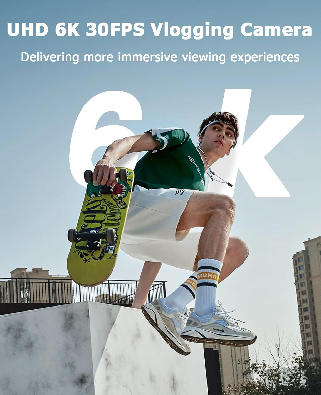 FLATIC Cameras for Photography, 6K 64MP Digital Camera with WiFi & Microphone for Youtuber, 16X Zoom Vlogging Camera with 180°Flip Screen, 64GB Card, 2 Batteries, Macro & Wide-Angle Lens, Card Reader - Image 2