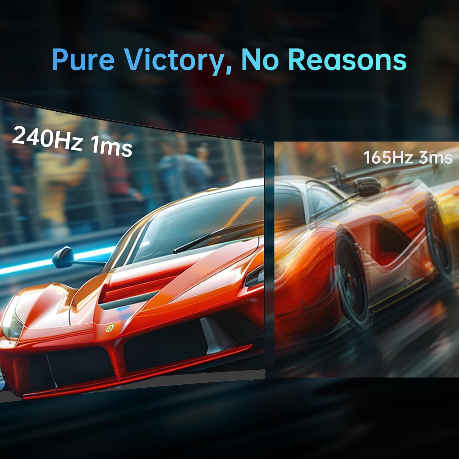 KTC 32 inch 240Hz Curved Gaming Monitor 1500R 1080P 125% sRGB 1ms, Freesync/G-sync HDR10,HDMI/DP/USB Ports VESA,Tilt Adjustable,Xbox PS5 Switch,Black - Image 2