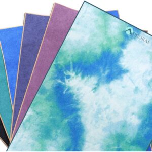 AURORAE Synergy 2in1 Hot Yoga Mat with integrated Non Slip Microfiber Towel. No Slipping No Bunching/Odor Patent Protected, Machine Washable