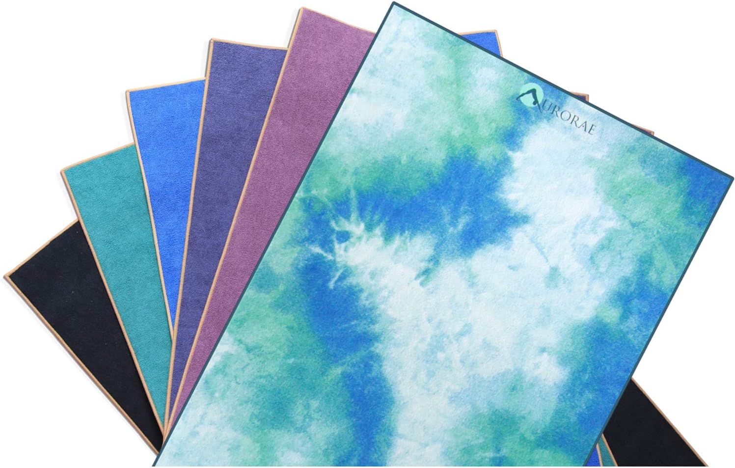 AURORAE Synergy 2in1 Hot Yoga Mat with integrated Non Slip Microfiber Towel. No Slipping No Bunching/Odor Patent Protected, Machine Washable