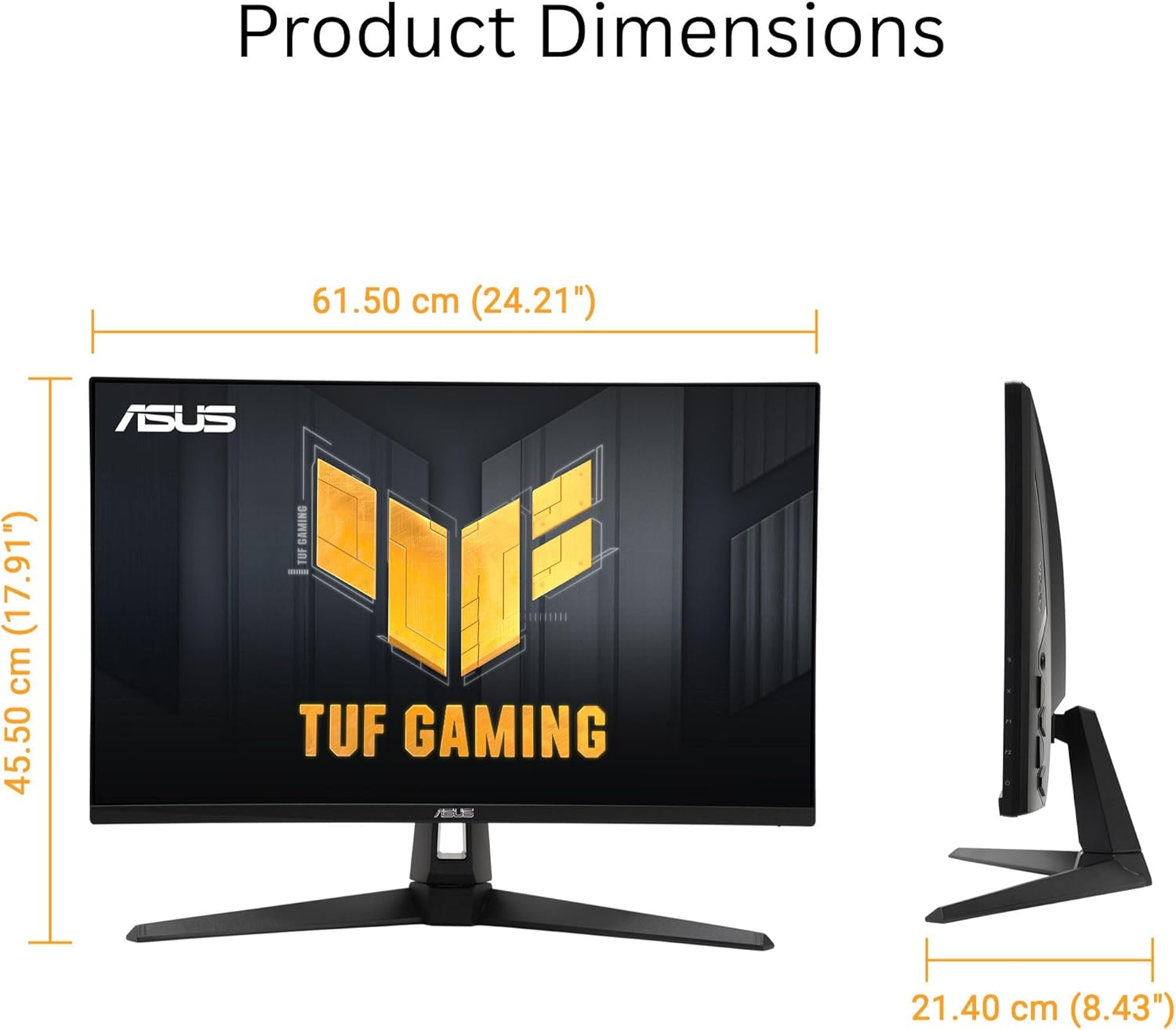 ASUS TUF Gaming 27” 1440P Monitor (VG27AQM5A) - QHD (2560x1440), 300Hz, Fast IPS, Extreme Low Motion Blur Sync, 0.3ms, Speaker, 95% DCI-P3, Shadow Boost, DisplayWidget Center, 3 yr Warranty - Image 6