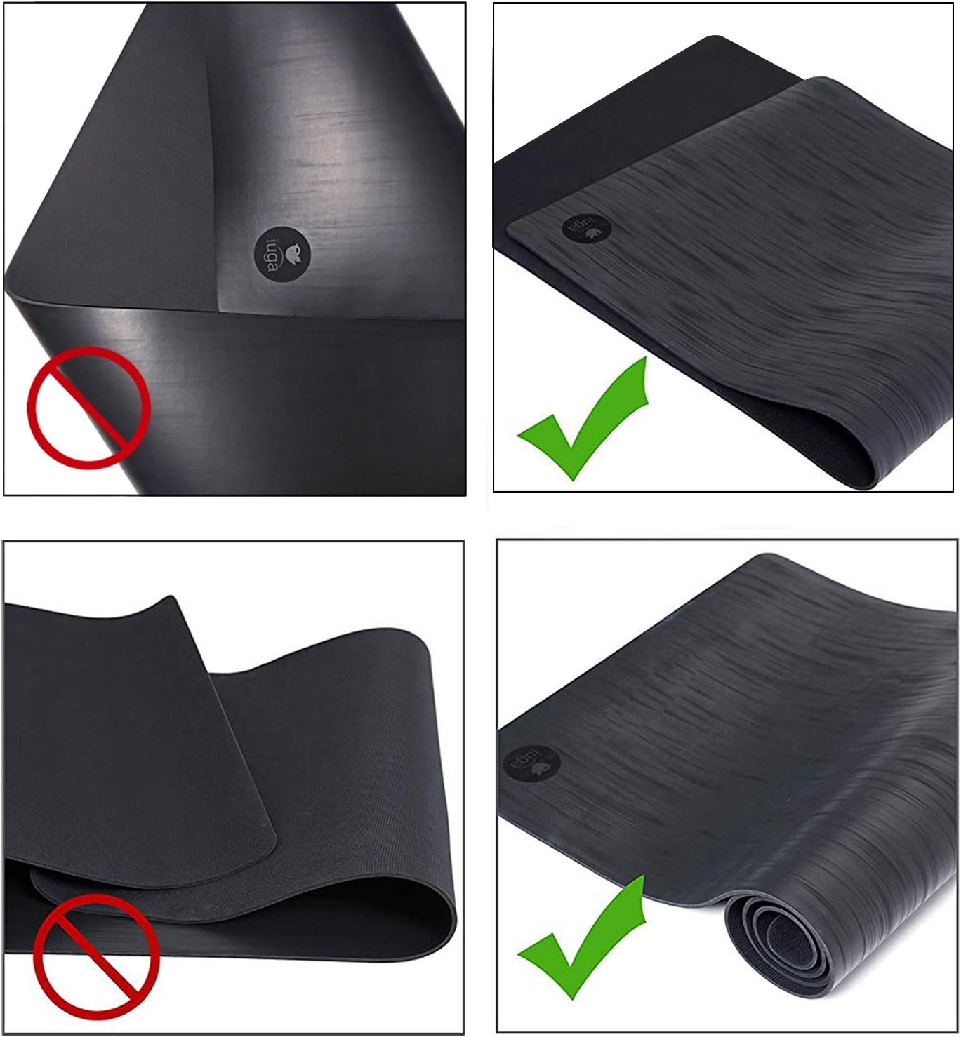 IUGA Pro Yoga Mat Non Slip Hot Yoga Mat Anti-tear Exercise Mat Eco Friendly Yoga Mats with SGS Certified Material Free Carrying Strap Included - Image 7