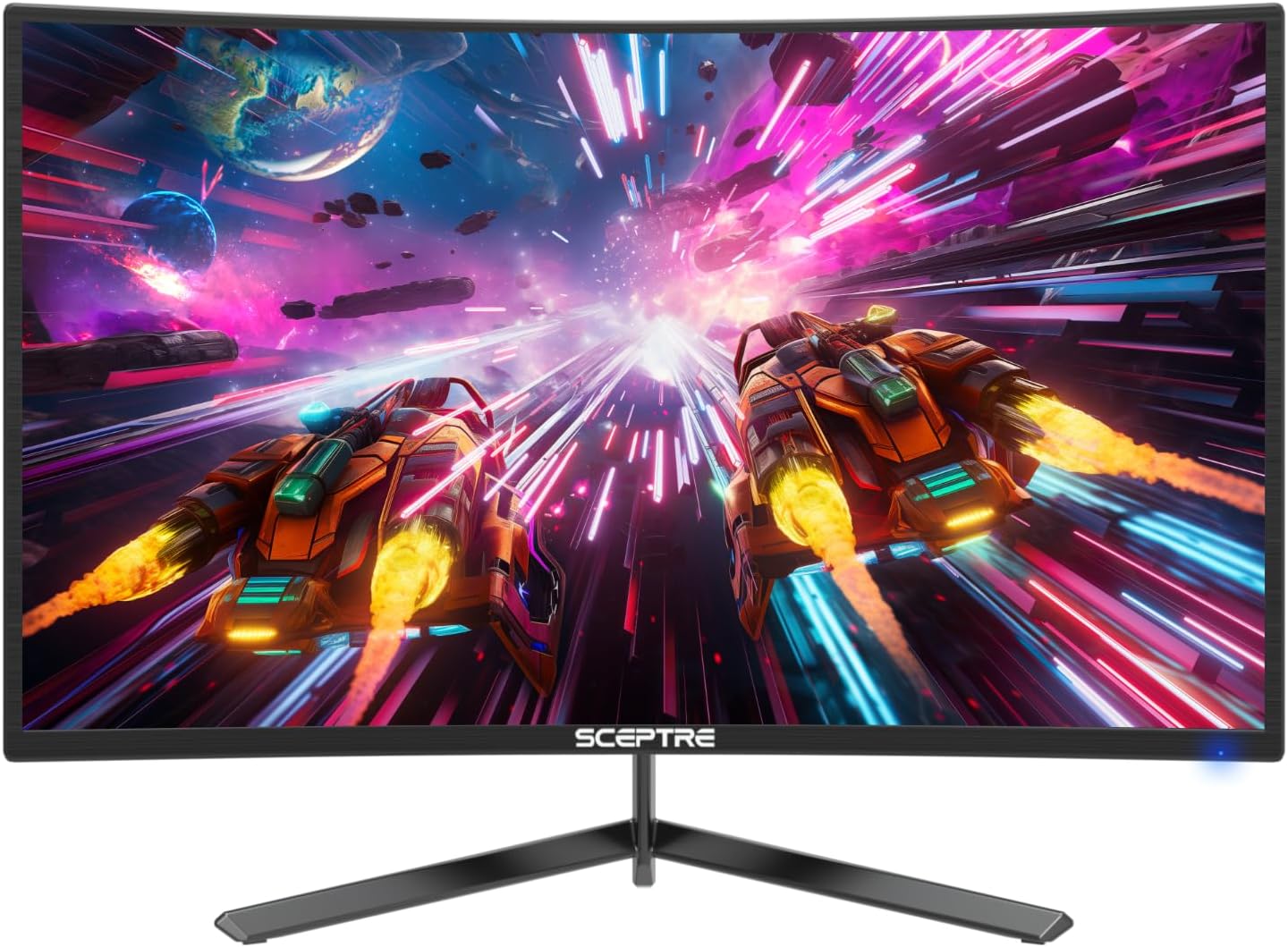 Sceptre 24-inch Curved Gaming Monitor 1080p up to 165Hz DisplayPort HDMI 99% sRGB, AMD FreeSync Build-in Speakers Machine Black (C248B-FWT168) - Image 7