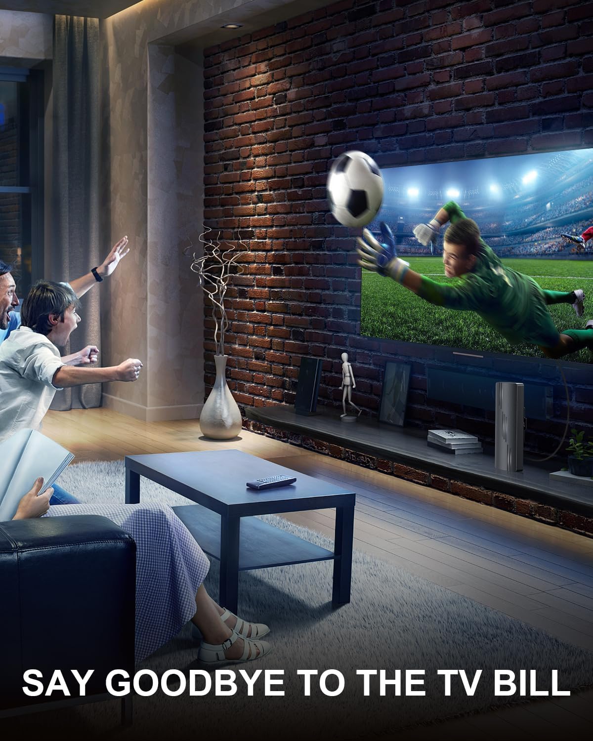 2025 Upgraded TV Antenna for Smart TV, 1800+ Miles Range Strongest for Local Channels with Amplifier Signal Booster, Waterproof Design, 33FT Coax Cable-Support 4K 1080p TV Antenna Indoor Ourdoor - Image 7