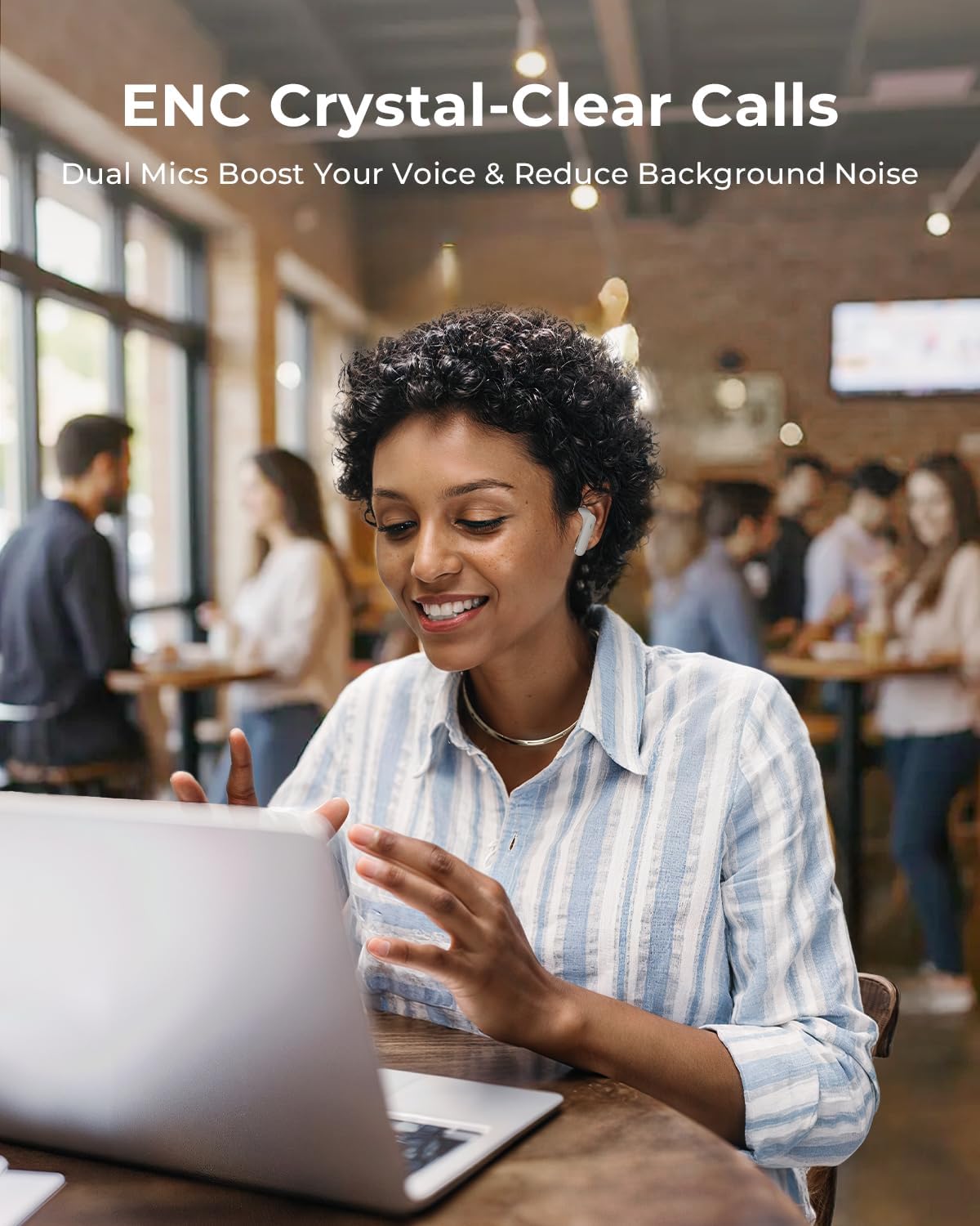 Wireless Earbuds, Ear Buds Active Noise Cancelling with Charging Case, 6.0 Bluetooth Earbuds with AI Clear Calls, 40H Playtime for Sports & Working, Stereo Sound Headphones for iPhone/Android/iPad - Image 7