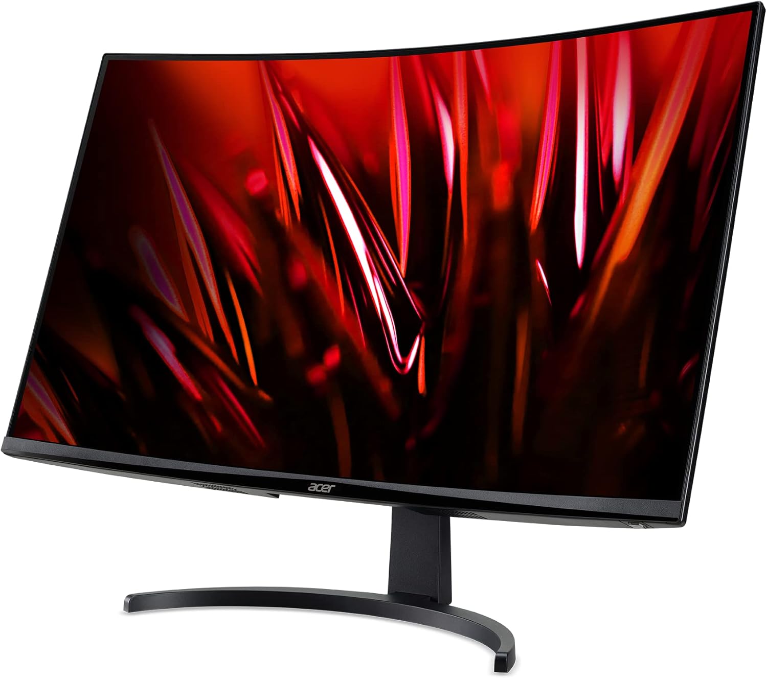 Acer Nitro 31.5 Inch WQHD 2560 x 1440 1500R Curved Gaming Monitor | AMD FreeSync | Up to 180Hz Refresh | 1ms (VRB) | Tilt | One Display Port 1.4 & Two HDMI 2.0 | EDA323QU S3bmiiphx - Image 8