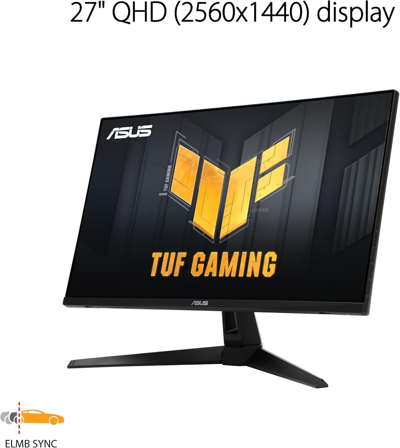 ASUS TUF Gaming 27” 1440P HDR Monitor (VG27AQ3A) – QHD (2560 x 1440), 180Hz, 1ms, Fast IPS, 130% sRGB, Extreme Low Motion Blur Sync, Speakers, Freesync Premium, G-SYNC Compatible, HDMI, DisplayPort - Image 2