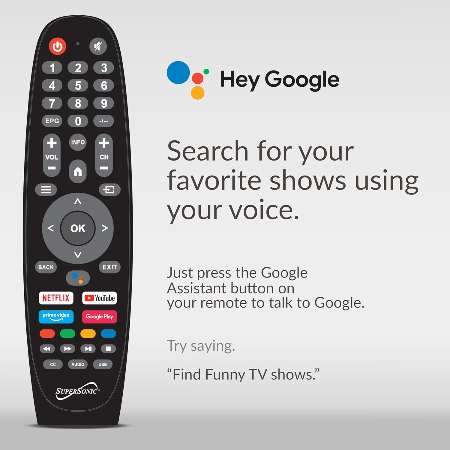 Supersonic SC-2450GTV-A 24-inch DLED Smart HDTV with Google Assistant, ATSC & NTSC System, HDMI USB Input, WiFi, 1080p Resolution, 16.7M Colors,60Hz Refresh Rate, Bluetooth, AC/DC Compatible - Image 3