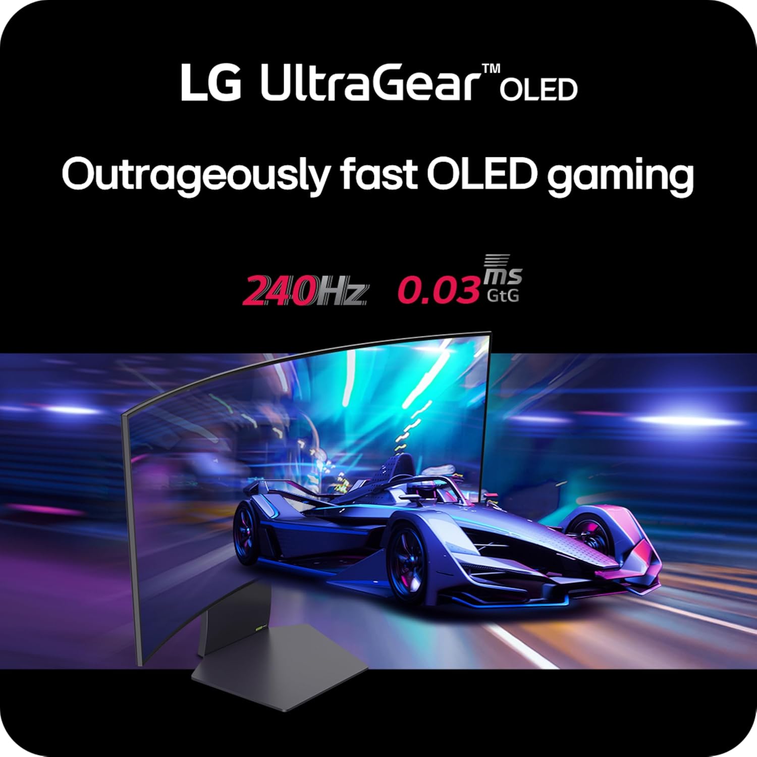 LG 34GS95QE 34-inch Ultragear OLED Curved Gaming Monitor WQHD 1440p 800R 240Hz 0.03ms AMD FreeSync Premium Pro NVIDIA G-Sync HDMI 2.1 DisplayPort Tilt/Height/Swivel Stand Black - Image 4