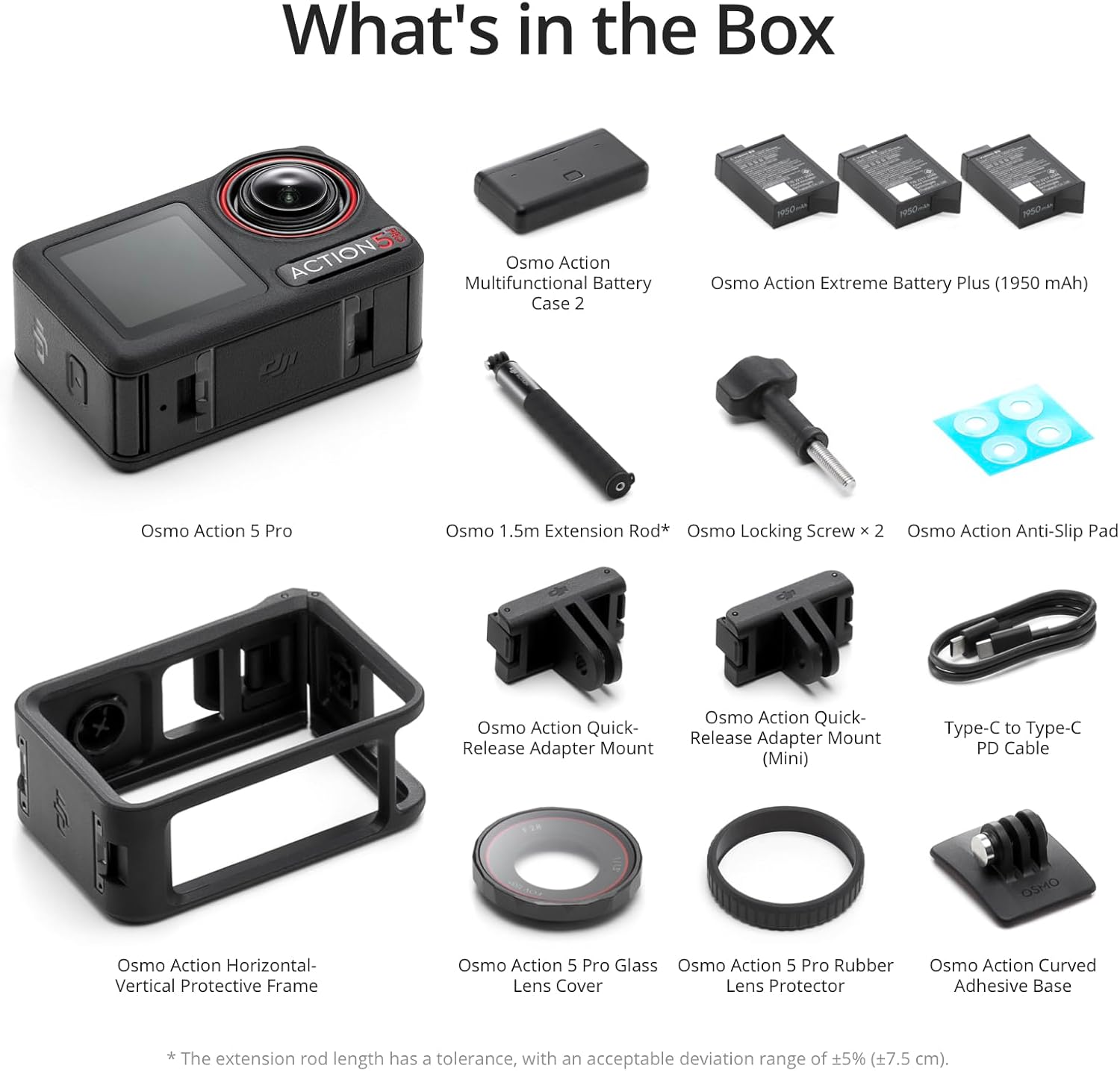 DJI Osmo Action 5 Pro Adventure Combo, Action Camera 4K with 1/1.3" Sensor, 12h Extended Battery Life with 3 Batteries, Stabilization, Dual OLED Touchscreens, Mini Action Camera for Travel, Vlog - Image 5