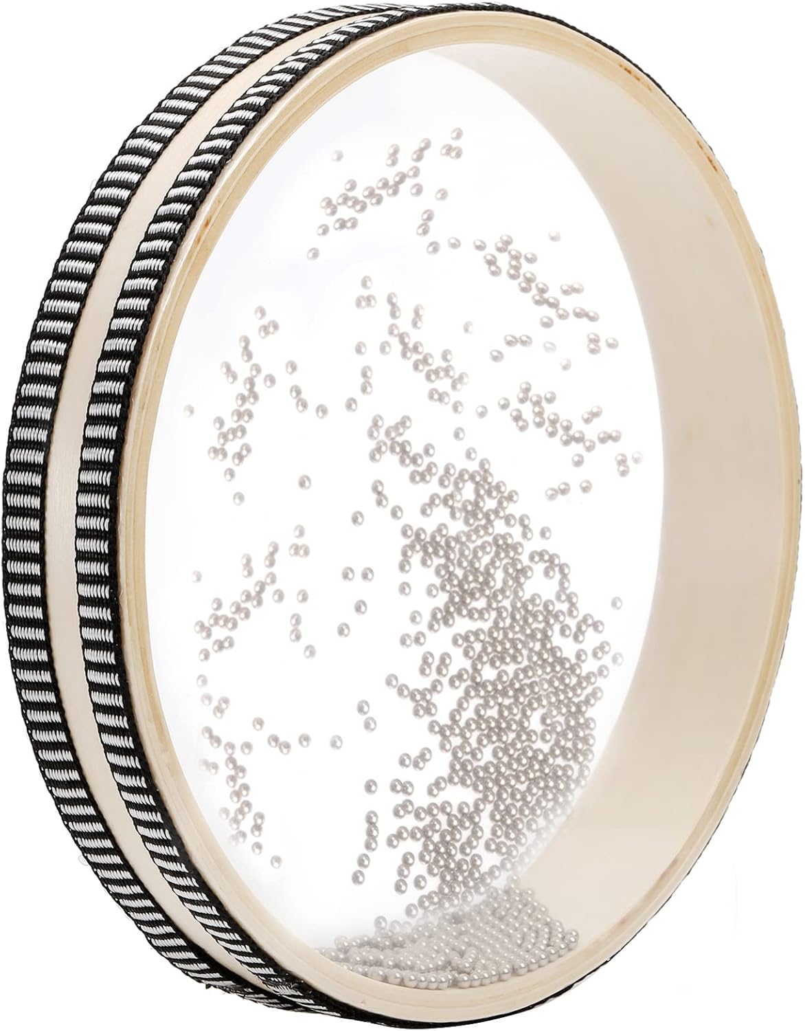 Fasmov 3 Pieces Wave Bead Sea Drum, Wave Sound Drum with Hardwood Shell Musical Instrument Percussion for Home School Supplies, 6 Inch, 8 Inch, 10 Inch - Image 3