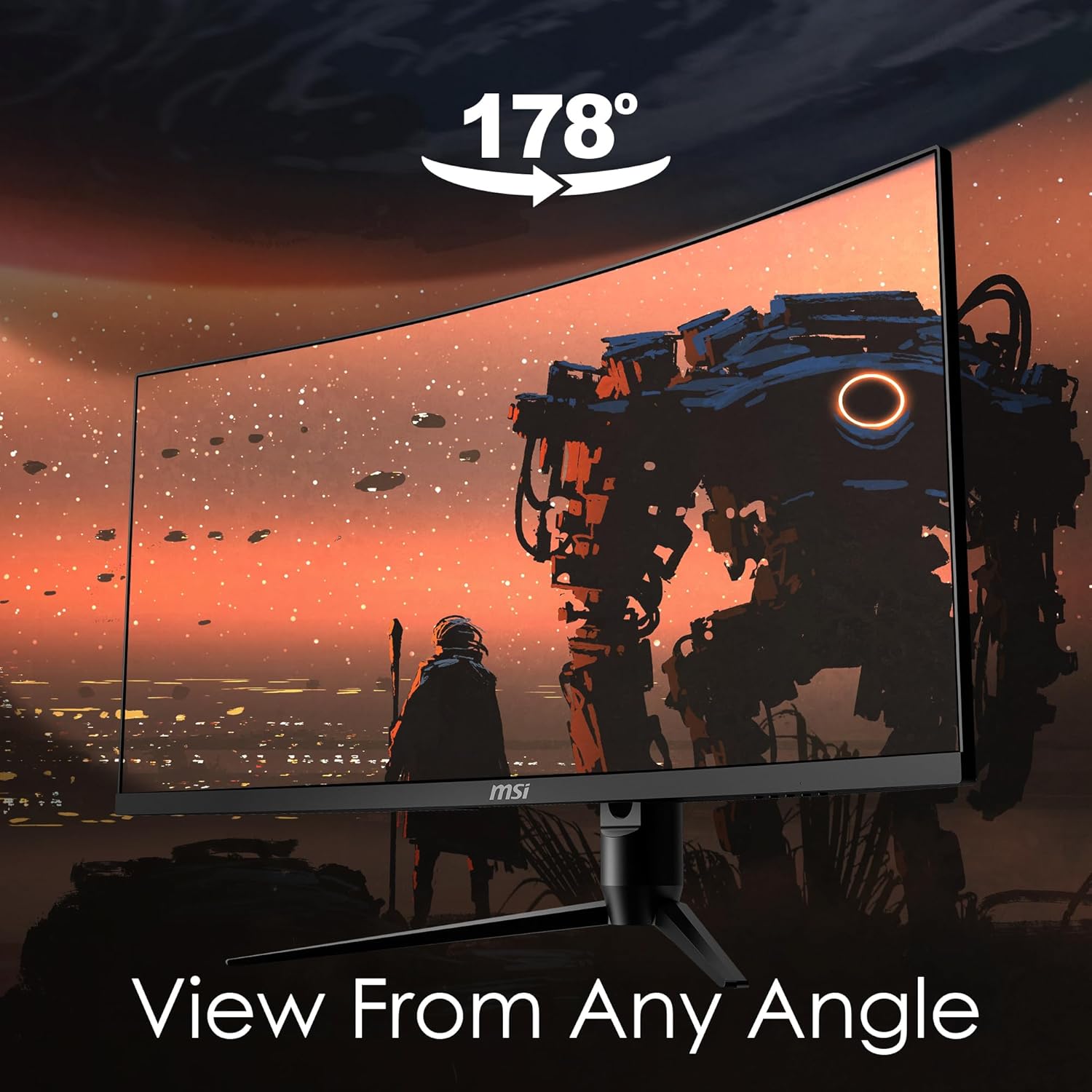 MSI Optix MAG342CQR 1500R Curvature 21:9 Aspect Ratio Narrow Bezel 1ms 3440 x 1440 (UWQHD) 144Hz Refresh Rate Tilt/Swivel/Height/Pivot Adjustment 34" AMD Freesync Gaming Curved Monitor, Black - Image 7