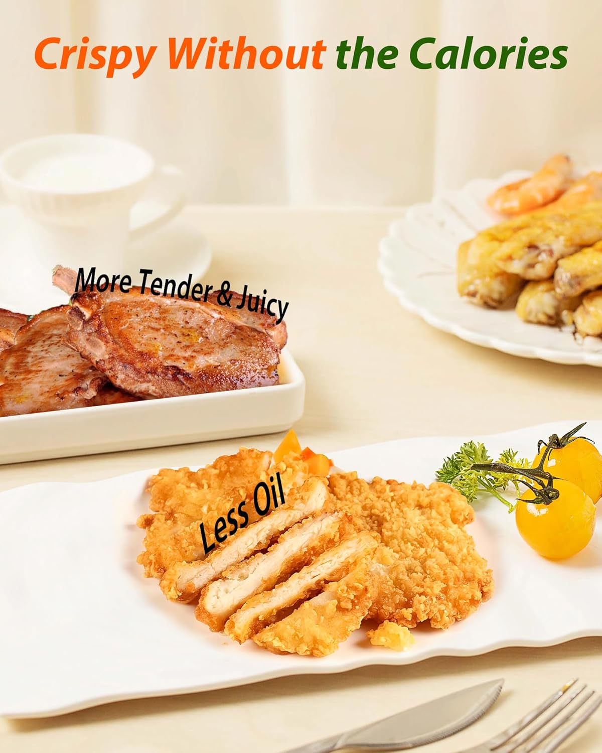 Nuwave Oven Pro Plus Air Fryer, Infra-Red Countertop, 2025 Advanced Convection, No Defrosting or Preheating, Cook Fresh or Frozen, Durable Power Dome, 100 Presets & 50 Memory, PFAS Free, Mint Green - Image 3