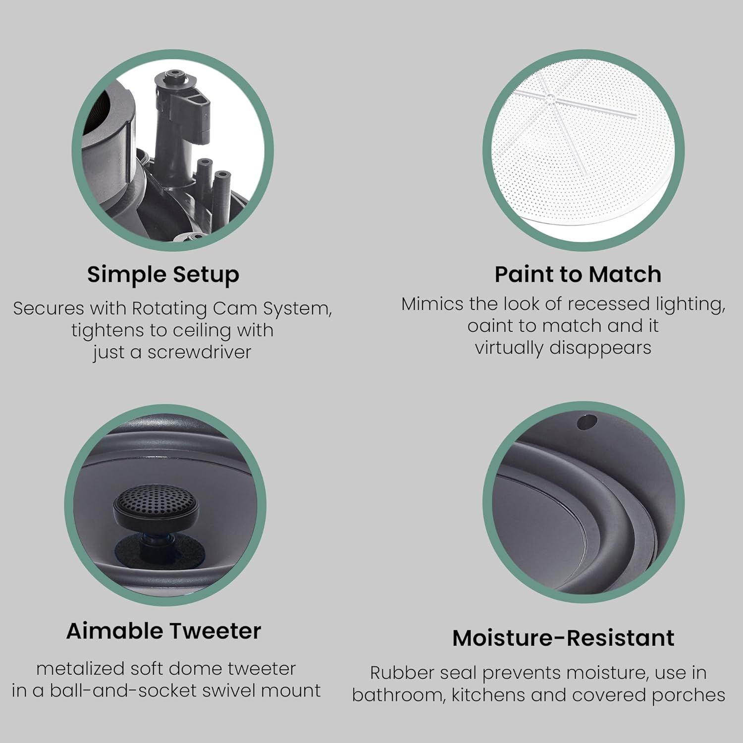 Home Theater System Kit 2000 Watts Bluetooth Amplifier with 6 Qty 6.5" 200 Watts in-Wall in-Ceiling Frameless Speakers & 16 Gauge 250 ft. Speaker Wire by Technical Pro - Image 8