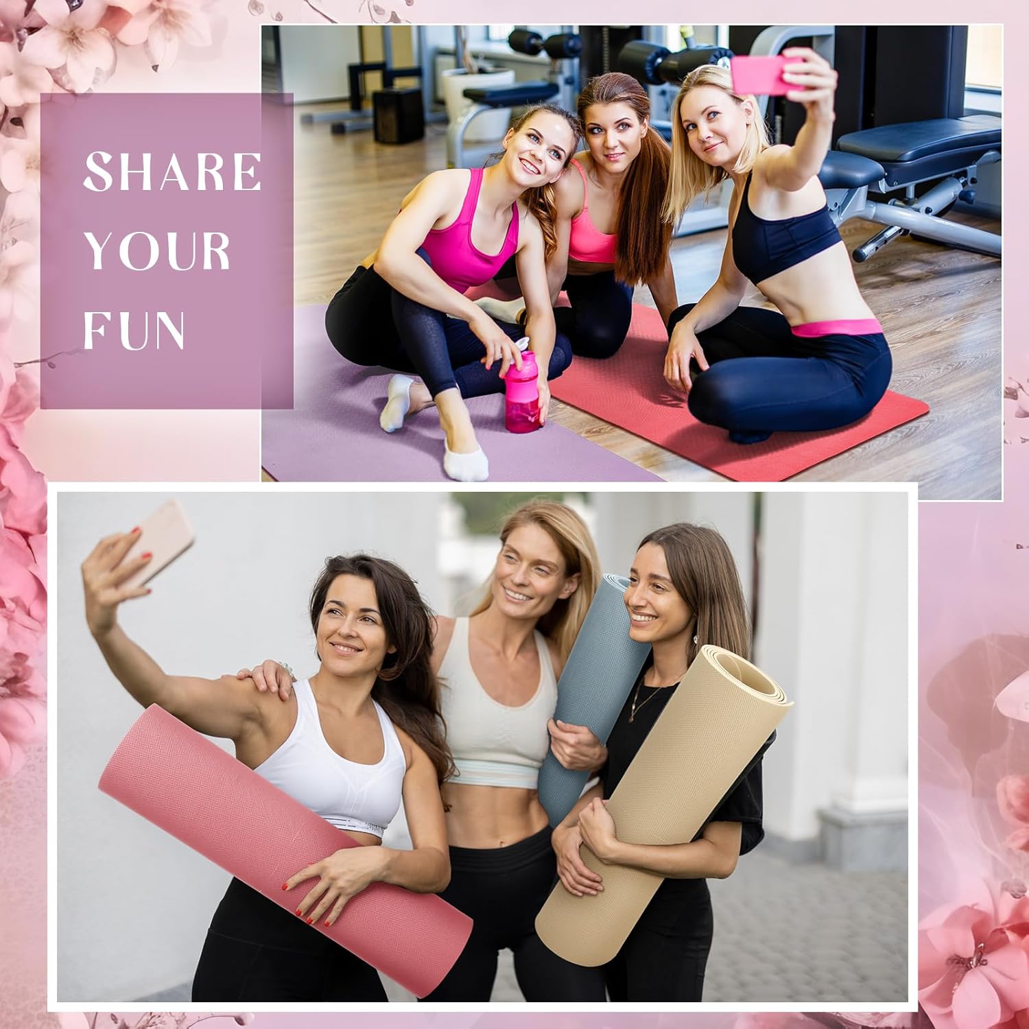 Timgle 6 Pack Yoga Mats Bulk Non Slip Exercise Yoga Mat Thick Anti Slip Tear Resistant Sports Gym for Fitness Stretching Home Workout and Studio - Image 6