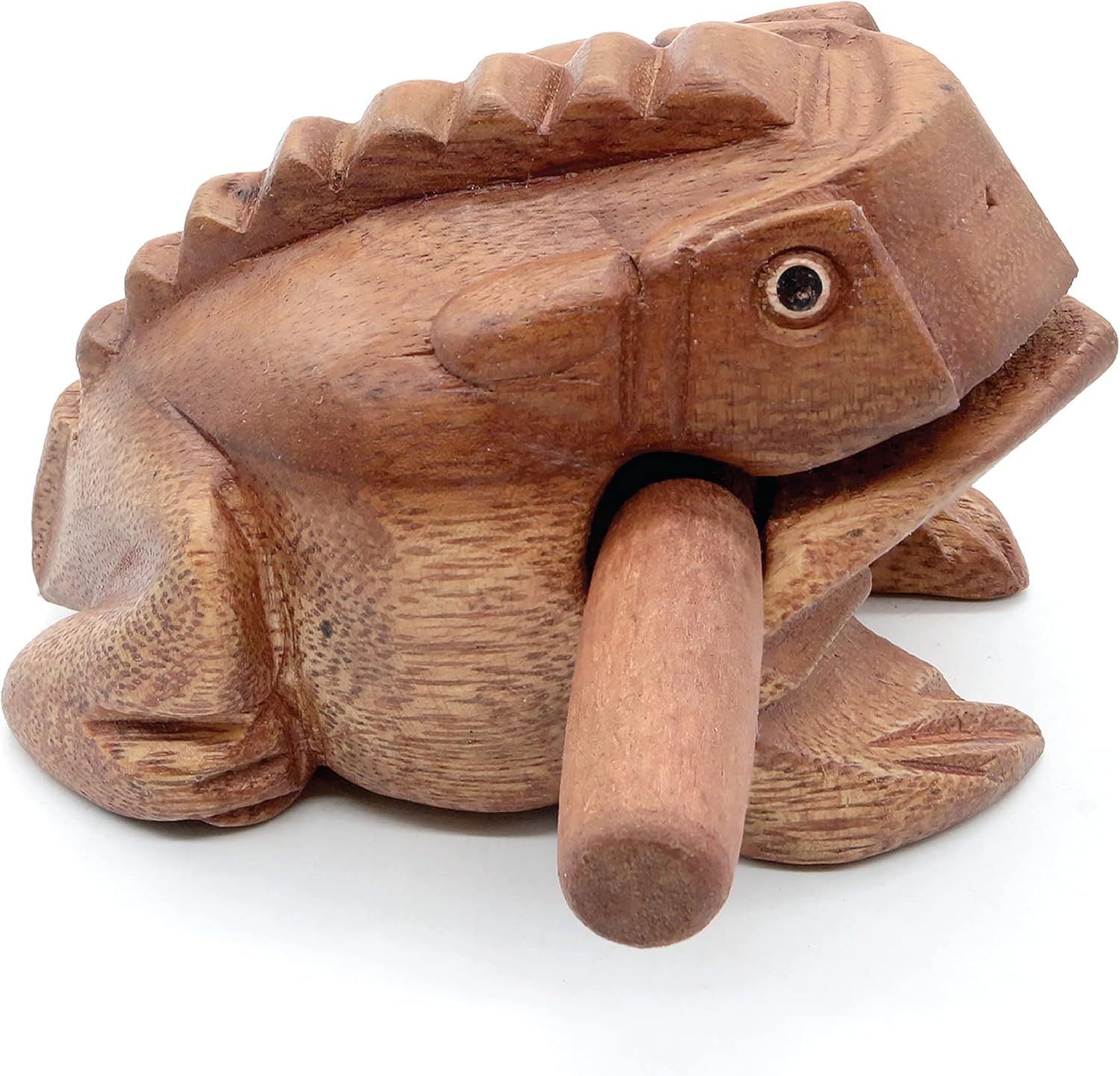 BSIRI 4" Frog Guiro Rasp - Small Instrument Musical Wooden Percussion Wood Block Instrument of Frog Noise Maker and Cool Music Gifts Ideas Funny Weird Instruments for Adults Made from Nature Wood - Image 8