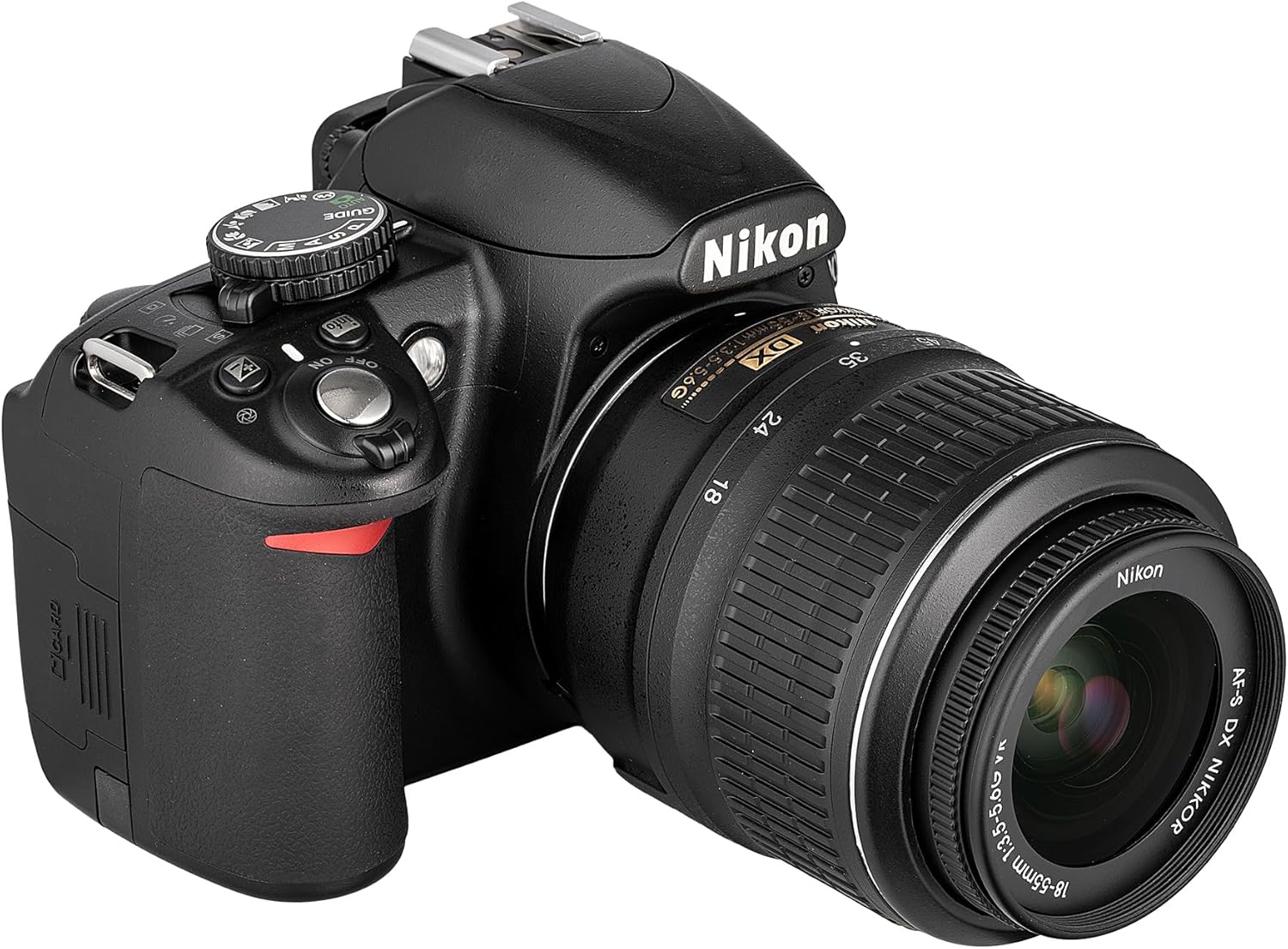 Nikon D3100 14.2MP DSLR Camera with AF-S DX 18-55mm f/3.5-5.6 VR Zoom Lens - (Black) (Discontinued) (Renewed) - Image 2