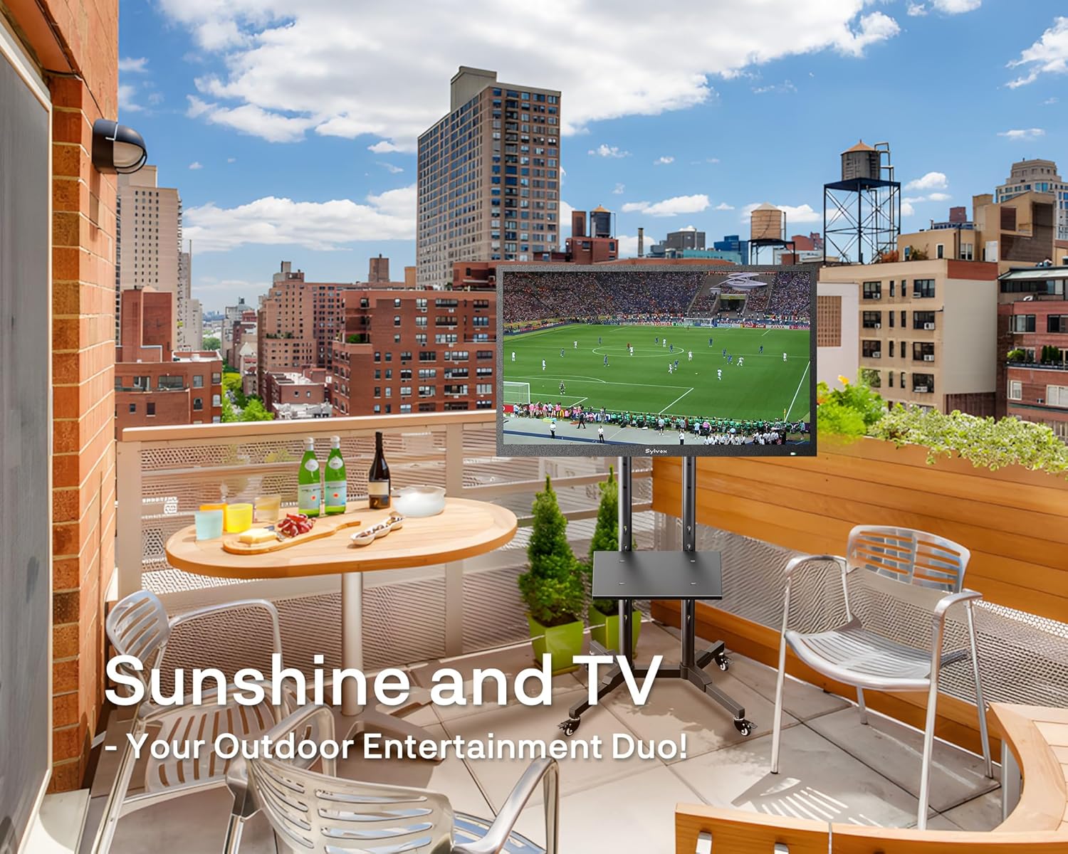 SYLVOX 32 inch Outdoor TV, Full Sun Outdoor Television 1500 Nit High Brightness, 1080P FHD Sunlight Readable Display, IP55 Weatherproof TV, Smart TVs for Outdoor Entertainment (Pool SE/2025) - Image 5