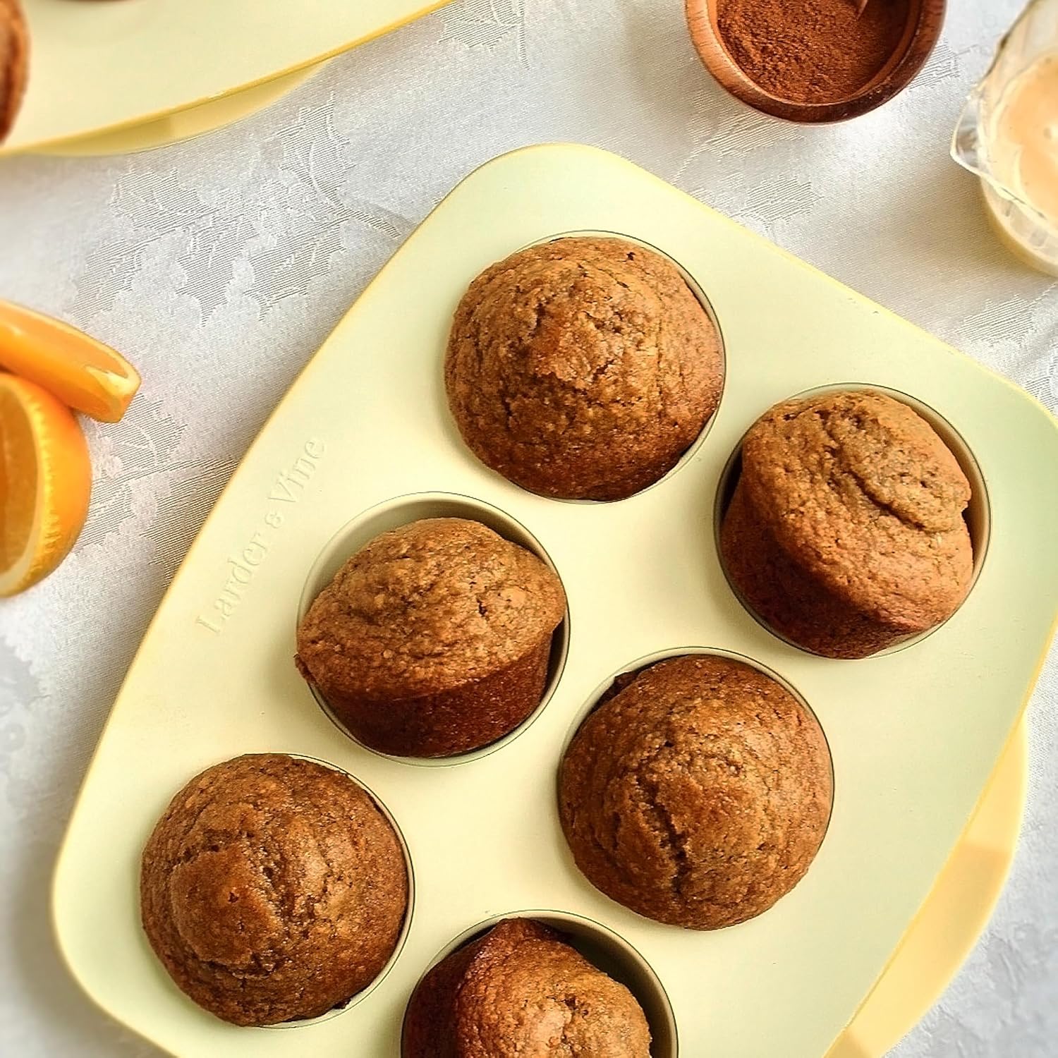 Larder & Vine 8-Piece Bakeware Set | Non-Stick Baking Set with Ceramic Finish | PFAS, PFOA, PTFE, and BPA Free Baking Essentials | Baking Sheets, Muffin Tins and Assorted Baking Pans | Limoncello - Image 2