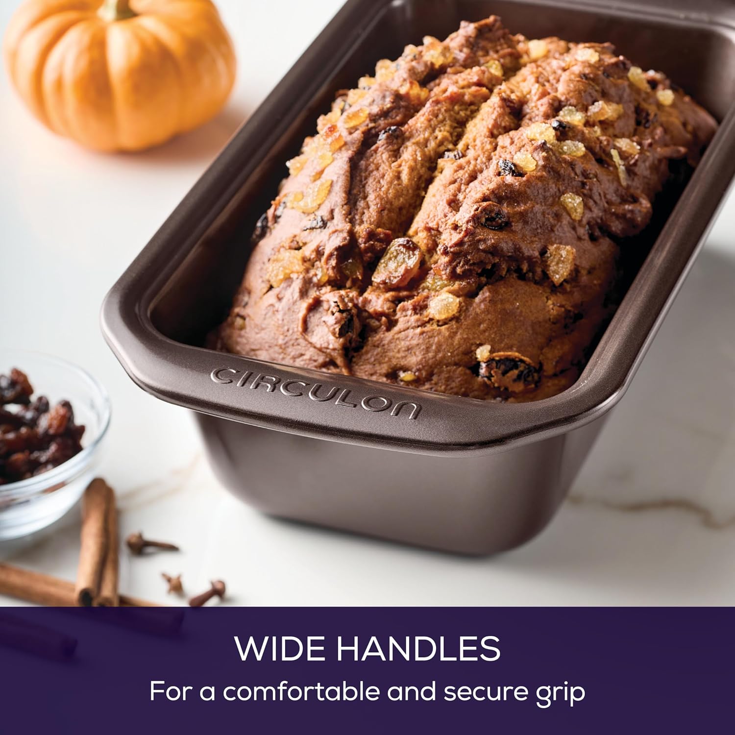 Circulon Nonstick Bakeware Set with Nonstick Bread Pan, Baking Pans, Baking Sheets, Cookie Sheets, Cake Pan and Muffin Pan / Cupcake Pan - 10 Piece, Chocolate Brown - Image 8