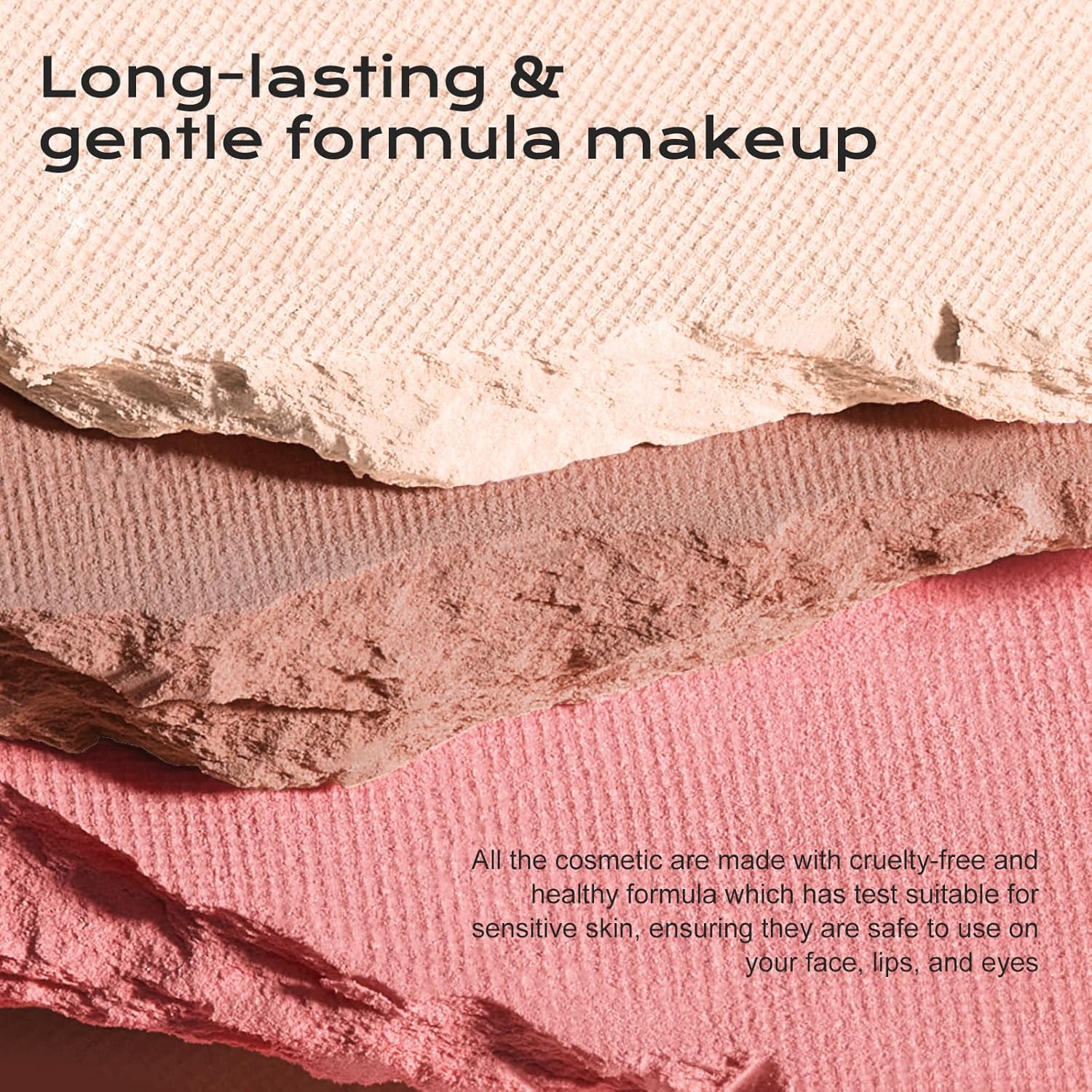 Color Nymph 3 Colors Contour Blush Highlighter Makeup Palette | 3-IN-1 Multi-Colored Shimmer & Matte Long-Lasting Travel-Friendly Make up Kit, Includes Brush & Mirror | Stacked Makeup Design (Purple) - Image 4