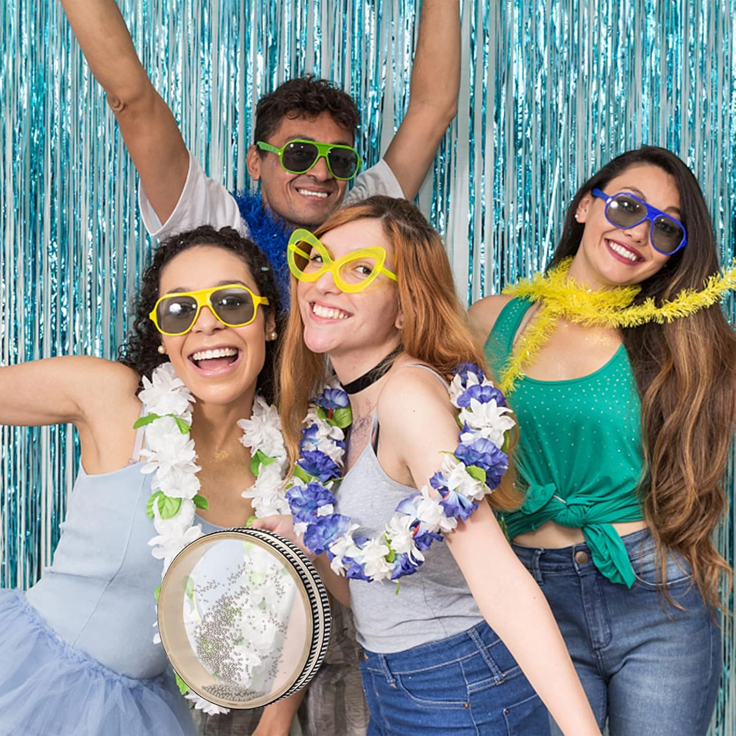 Fasmov 3 Pieces Wave Bead Sea Drum, Wave Sound Drum with Hardwood Shell Musical Instrument Percussion for Home School Supplies, 6 Inch, 8 Inch, 10 Inch - Image 6