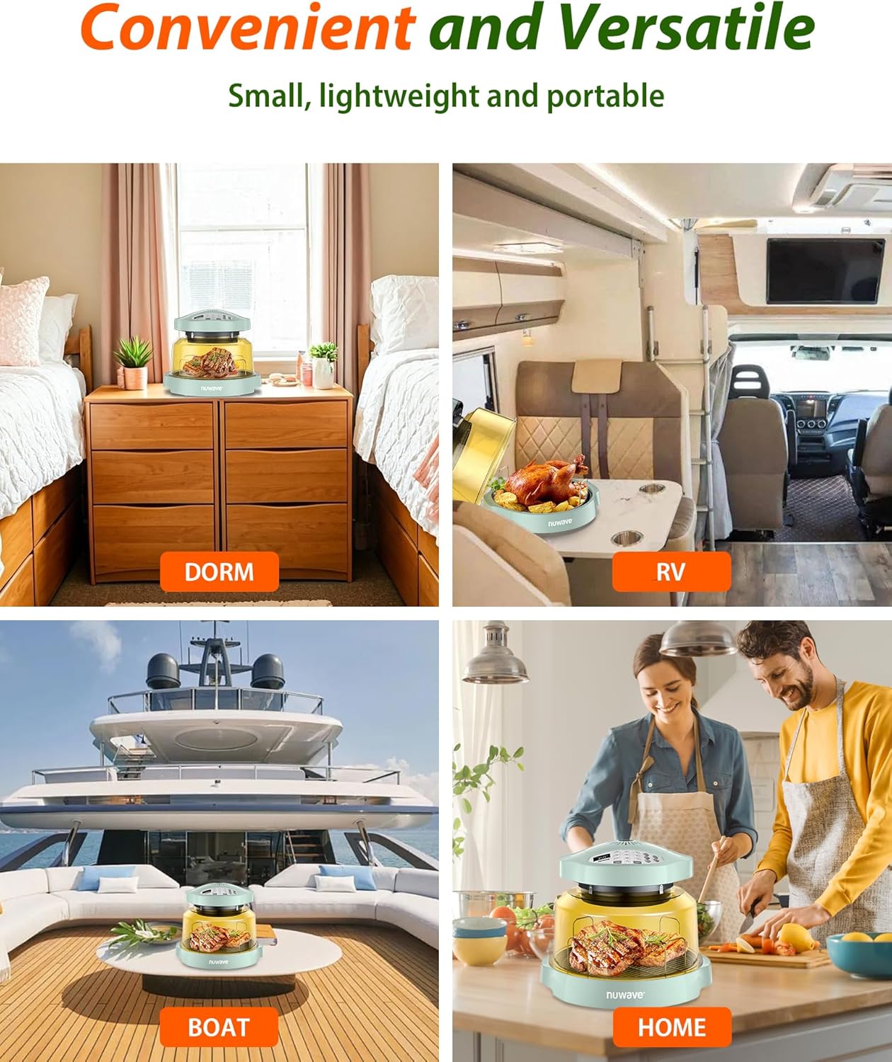 Nuwave Oven Pro Plus Air Fryer, Infra-Red Countertop, 2025 Advanced Convection, No Defrosting or Preheating, Cook Fresh or Frozen, Durable Power Dome, 100 Presets & 50 Memory, PFAS Free, Mint Green - Image 8