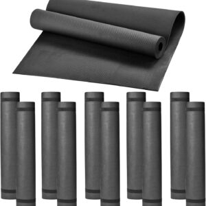 10 Pack Yoga Mats Bulk, 68” x 24” x 4mm Thick Black Yoga Mats for Kids and Adults, Anti-Slip Tear-Resistant Exercise Mat for Fitness Stretching Home Workout Gym and Studio