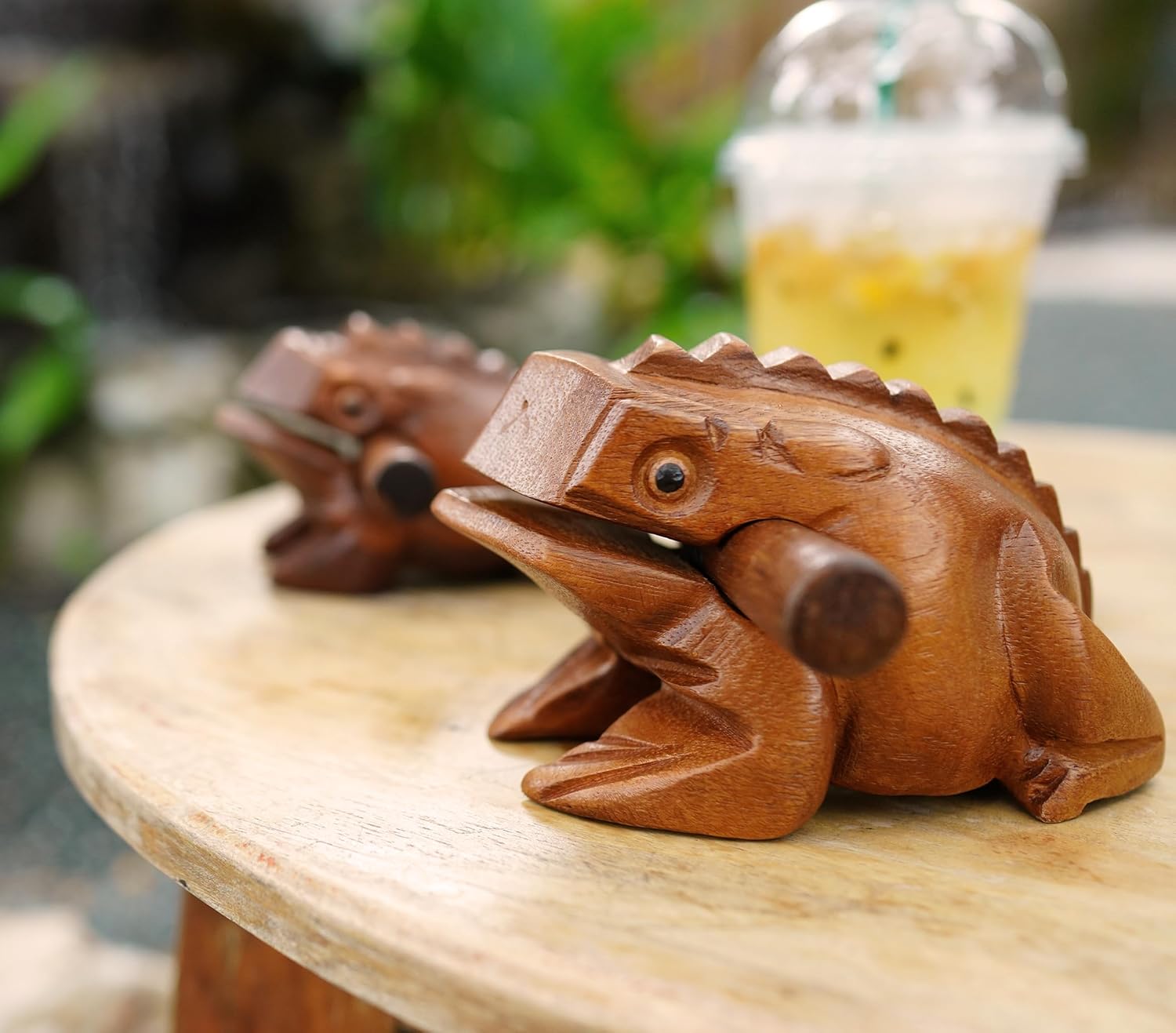 BSIRI 4" Frog Guiro Rasp - Small Instrument Musical Wooden Percussion Wood Block Instrument of Frog Noise Maker and Cool Music Gifts Ideas Funny Weird Instruments for Adults Made from Nature Wood - Image 4