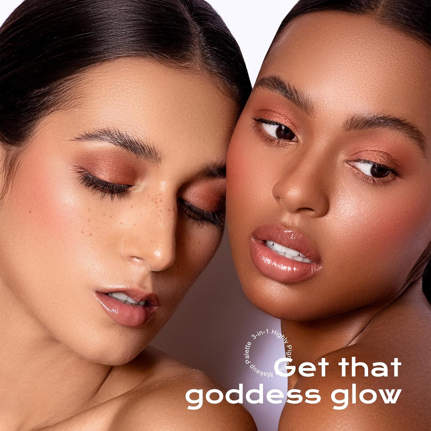 Color Nymph 3 Colors Contour Blush Highlighter Makeup Palette | 3-IN-1 Multi-Colored Shimmer & Matte Long-Lasting Travel-Friendly Make up Kit, Includes Brush & Mirror | Stacked Makeup Design (Purple) - Image 6