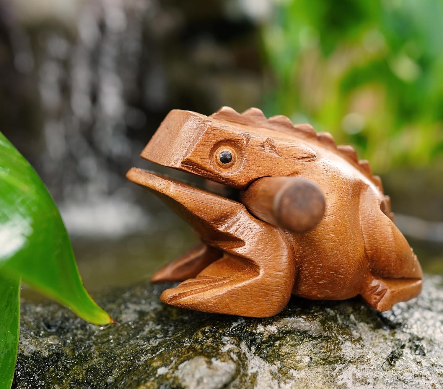 BSIRI 4" Frog Guiro Rasp - Small Instrument Musical Wooden Percussion Wood Block Instrument of Frog Noise Maker and Cool Music Gifts Ideas Funny Weird Instruments for Adults Made from Nature Wood - Image 5