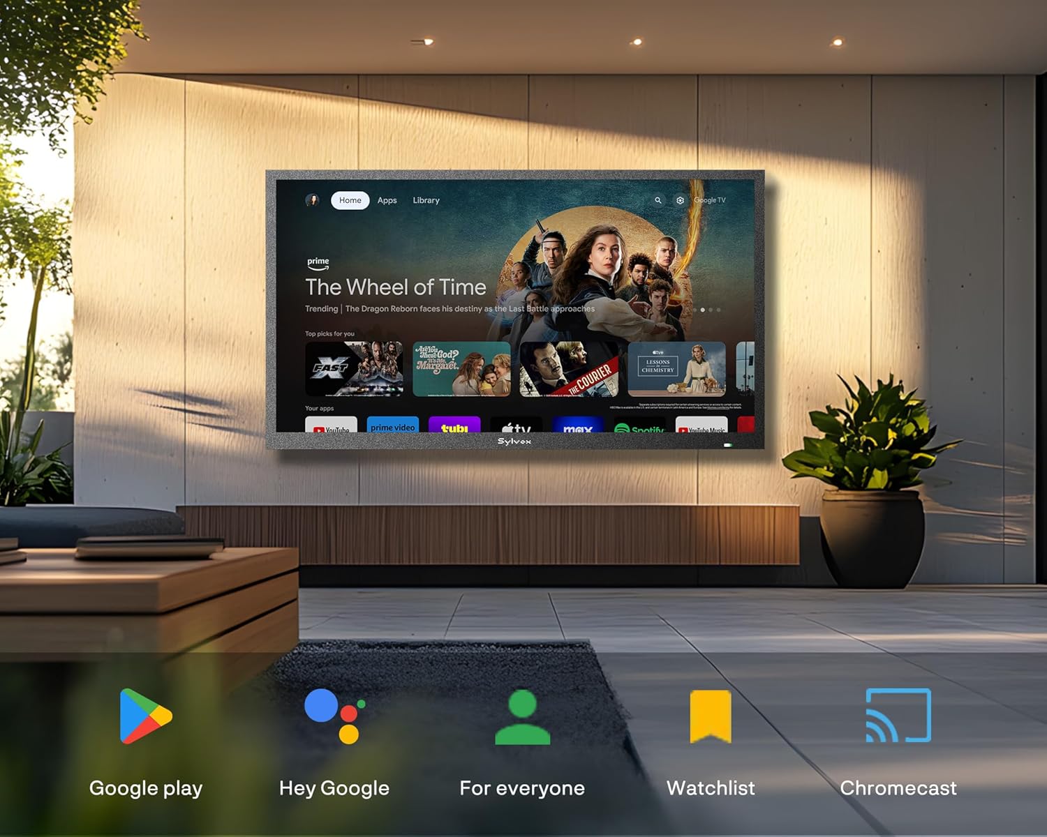 SYLVOX 32 inch Outdoor TV, Full Sun Outdoor Television 1500 Nit High Brightness, 1080P FHD Sunlight Readable Display, IP55 Weatherproof TV, Smart TVs for Outdoor Entertainment (Pool SE/2025) - Image 9