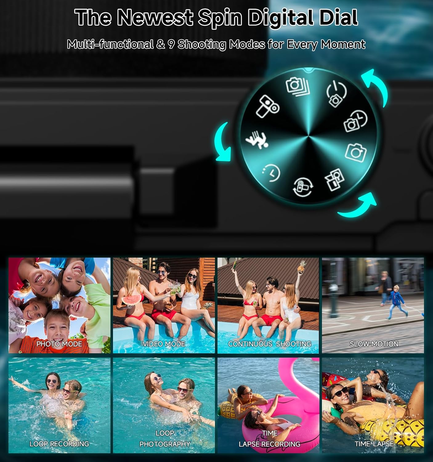 Digital Camera, 5K Travel Camera 80MP Cameras for Photography Vlogging Camera for YouTube with 3" 180° Flip Screen with 18X Zoom Autofocus Compact Video Camera with 64GB SD Card for Teens Beginner - Image 4