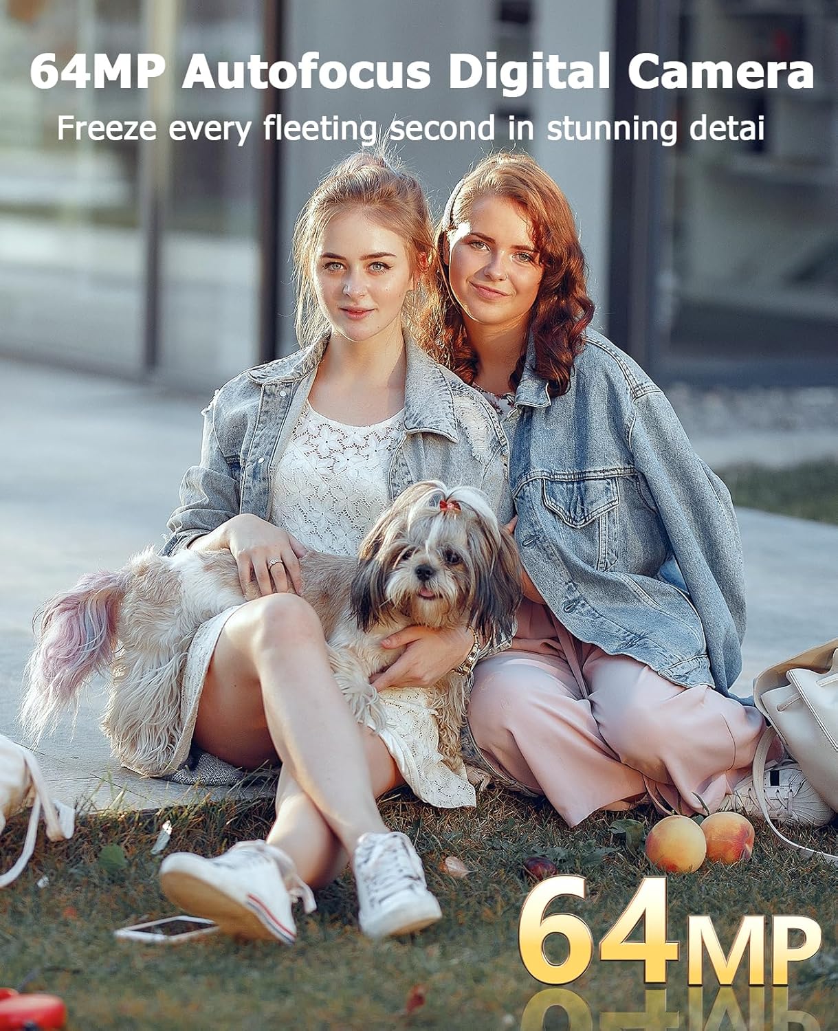 FLATIC Cameras for Photography, 6K 64MP Digital Camera with WiFi & Microphone for Youtuber, 16X Zoom Vlogging Camera with 180°Flip Screen, 64GB Card, 2 Batteries, Macro & Wide-Angle Lens, Card Reader - Image 3