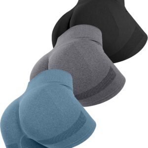 ATHVOTAR Workout Gym Biker Shorts Women: High Waisted Seamless Sports Running Butt Lifting Shorts Sets