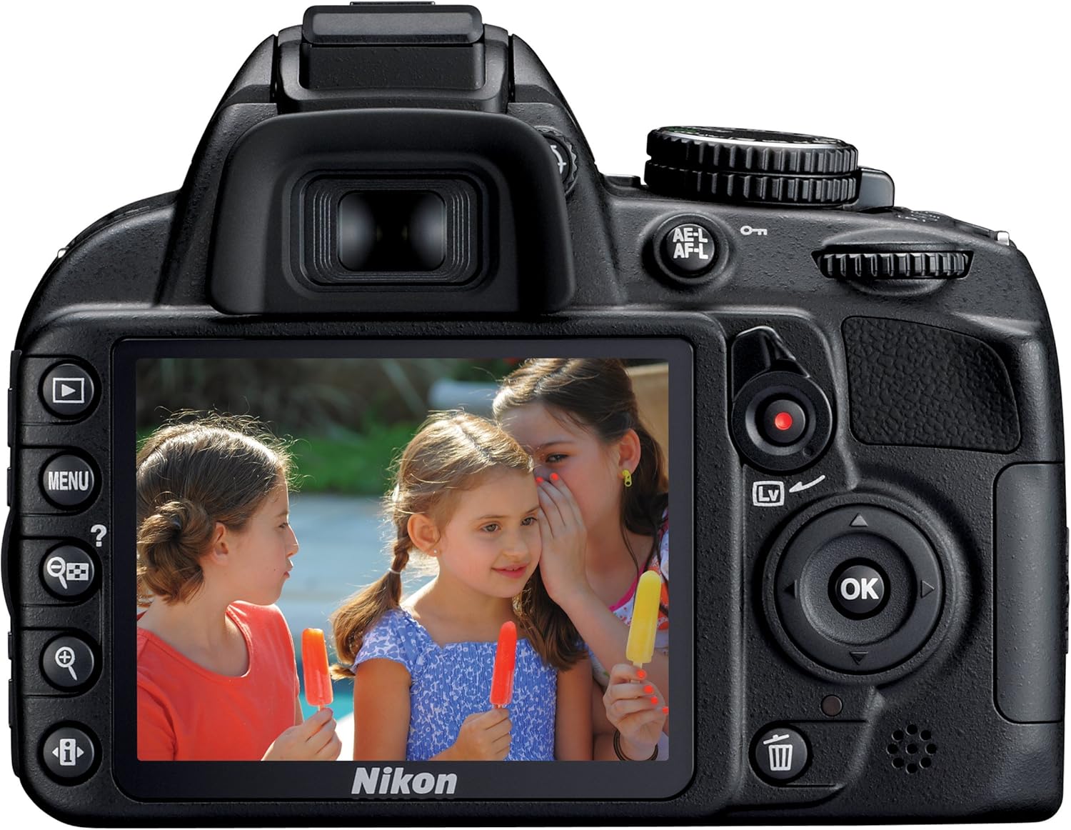 Nikon D3100 14.2MP DSLR Camera with AF-S DX 18-55mm f/3.5-5.6 VR Zoom Lens - (Black) (Discontinued) (Renewed) - Image 9