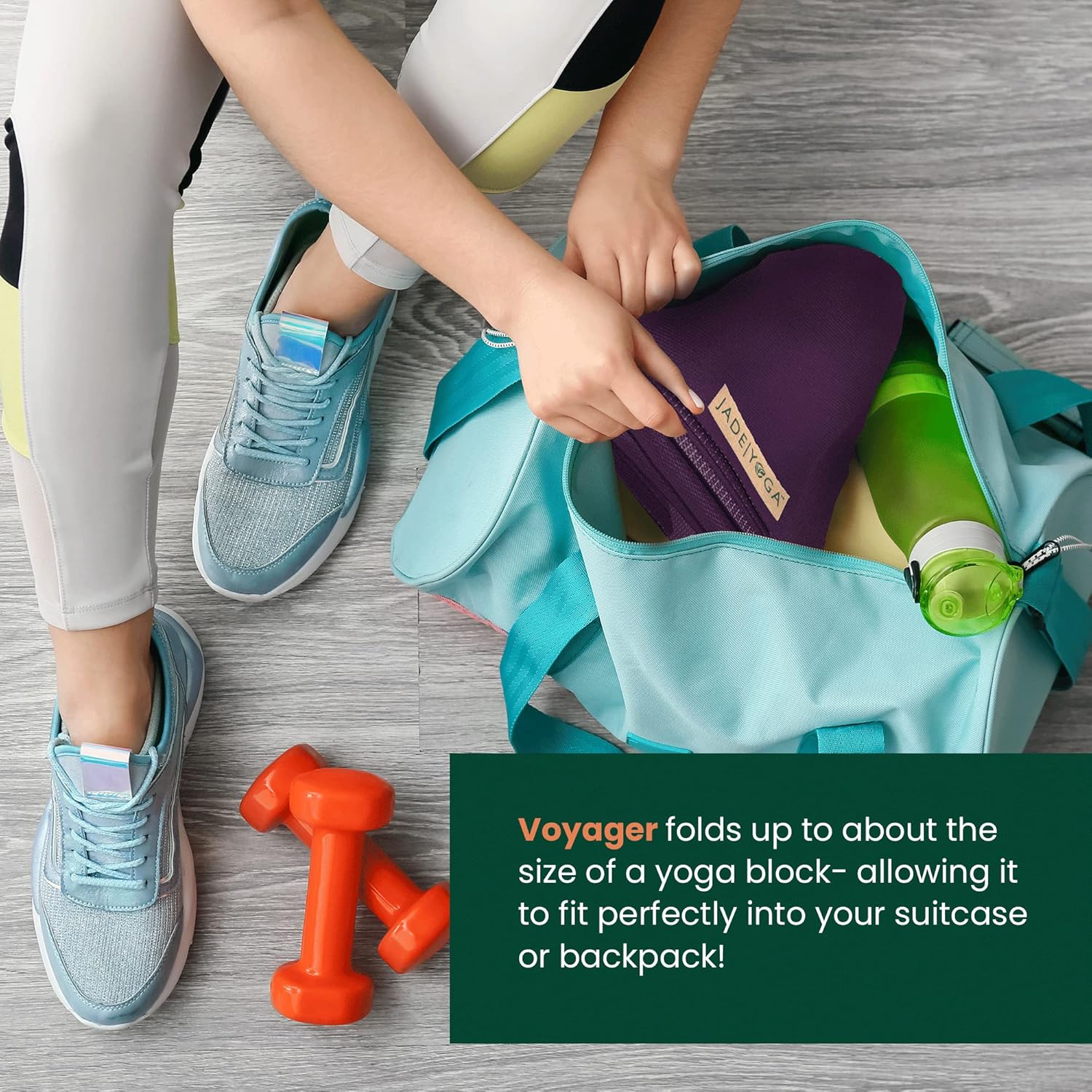 JadeYoga Voyager Yoga Mat - Lightweight & Portable Rubber Yoga Mat - Non-Slip Exercise Mat for Women & Men - Great for Yoga, Home Workout, Gym Fitness, Pilates, Stretching, and More - Image 5