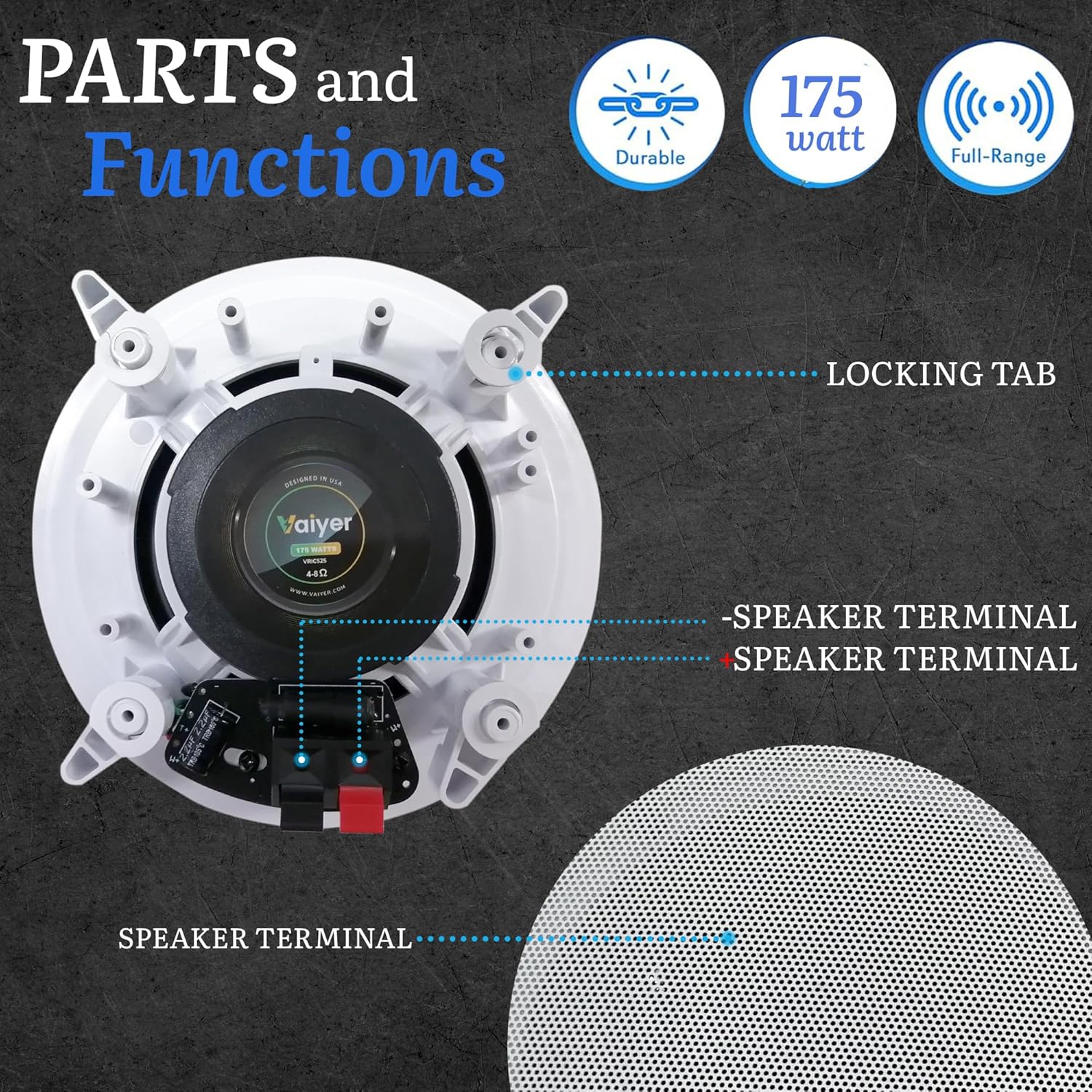 Home Theater System Kit 1000 Watts Bluetooth Receiver w/ 6 Qty 5.25" 175 Watts Each in-Wall in-Ceiling Speakers & 16 Gauge 250 ft. Speaker Wire Portable Microphone w/Remote Control by Technical Pro - Image 9