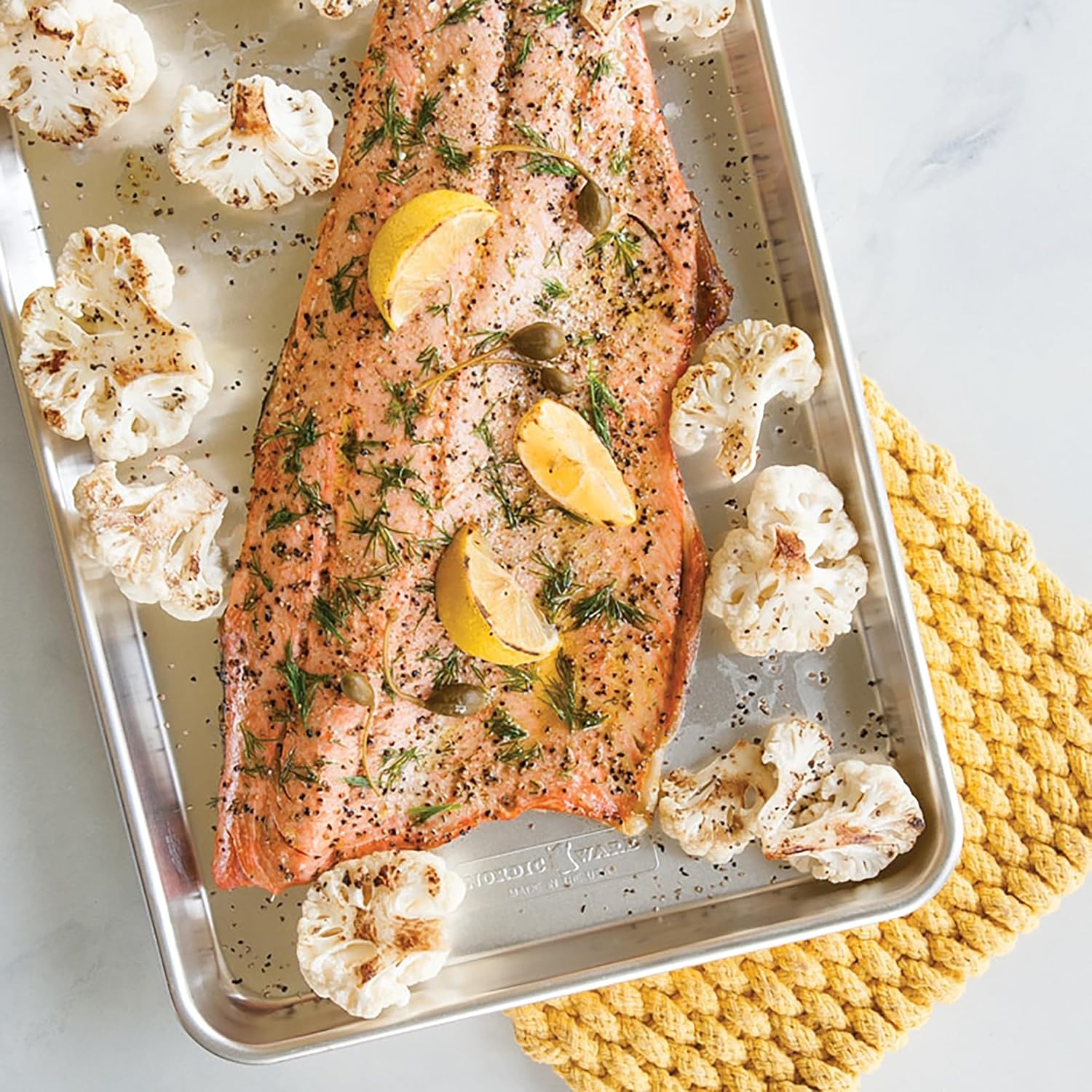 Nordic Ware Naturals 3 Piece Set - USA Made Aluminum Commercial Quality Sheet Pan for Baking or Roasting, Encapsulated Galvanized Steel Rim Prevents Warping; Half Sheet, Jelly Roll and Quarter Sheet - Image 8