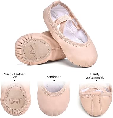 Stelle Ballet Shoes for Girls Toddler Ballet Slippers Soft Leather Boys Dance Shoes - Image 5