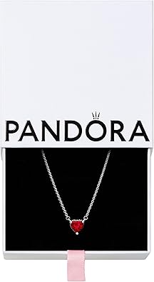 PANDORA Sparkling Heart Halo Pendant Collier Necklace - Adjustable Necklace - Image 2