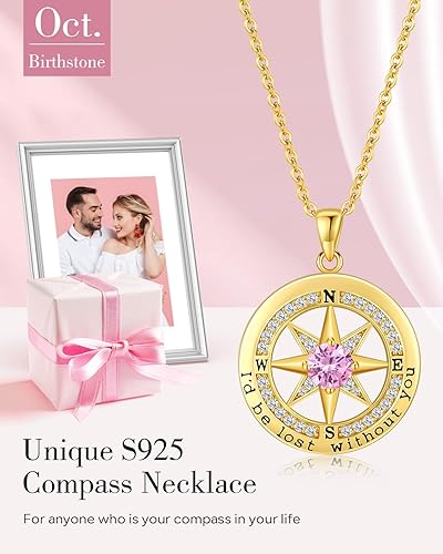 S925 Necklace Gift for Wife |Compass Jewelry - Image 6