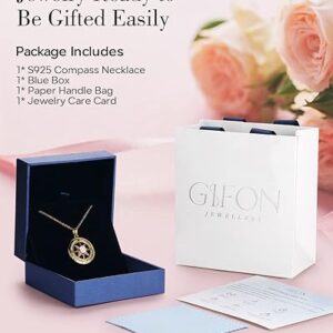 S925 Necklace Gift for Wife |Compass Jewelry