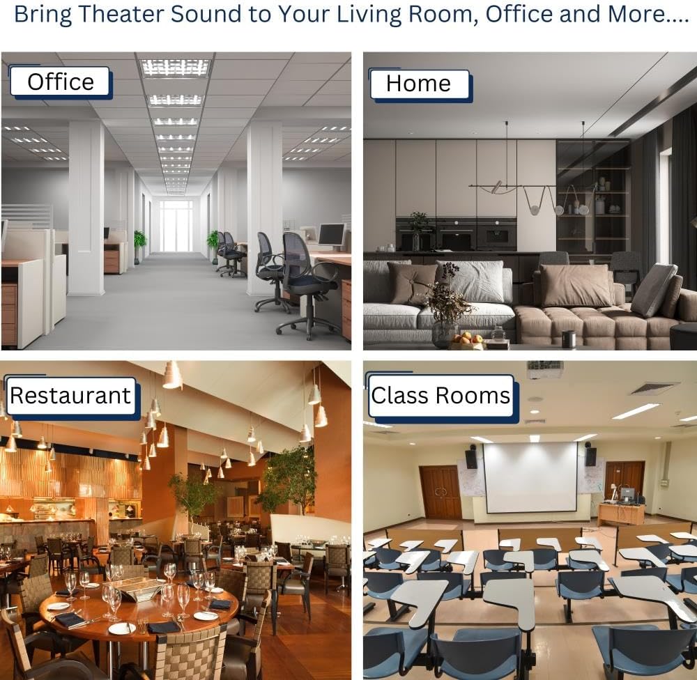 Vaiyer Home Theater System Kit - 7.2 Channel 4500 Watts Bluetooth Amplifier w/ 8 Qty of 6.5" Frameless Ceiling Speakers 200W Each, 4-Ch Speaker Selector, Mic, 16 AWG 500 ft Speaker Wire & Remote - Image 7